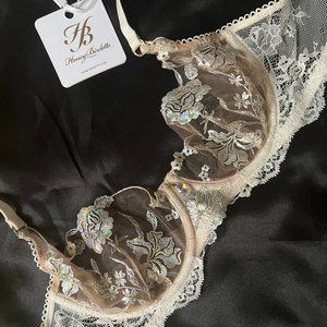 NWT Honey Birdette Whitney Ivory Bra 34C